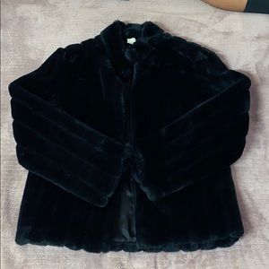 Black fluffy jacket
